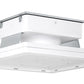 RAB MASI20-200W/D10 200W 20" x 20" MASI Gas Station Flush Mount Canopy LED Fixture, 5000K (Cool), No Photocell, 28478 Lumens, 74 CRI, 120-277V, Dimmable Operation, DLC Listed, White Finish