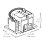 RAB MD1NTW 1 Fixture Head Recessed New Construction Mounting Frame and Housing, 90 CRI, 1/2" Trim Style, White Finish