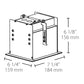 RAB MD1RTW 1 Fixture Head Recessed Remodeler Housing, 90 CRI, 1/2" Trim Style, White Finish