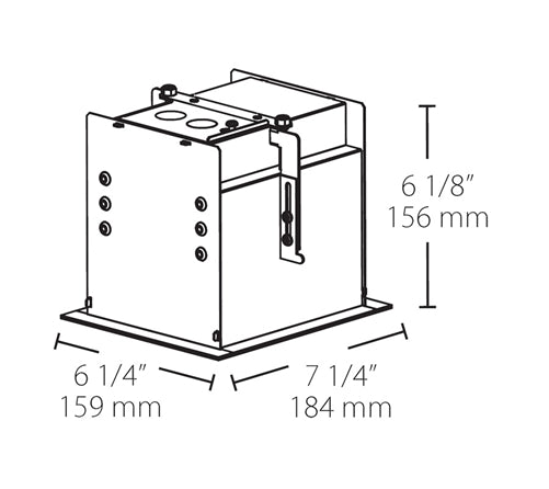 RAB MD1RTW 1 Fixture Head Recessed Remodeler Housing, 90 CRI, 1/2" Trim Style, White Finish