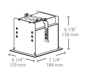 RAB MD1RTW 1 Fixture Head Recessed Remodeler Housing, 90 CRI, 1/2" Trim Style, White Finish