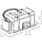 RAB MD2NTW 2 Fixture Heads Recessed New Construction Mounting Frame and Housing, 90 CRI, 1/2" Trim Style, White Finish