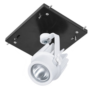 RAB MDLED1X12F-30YY-B-W 12W LED 1 Fixture Multi-Head Gear Tray, 2700K, 824 Lumens, 90 CRI, 30 Degree Reflector, On/Off Non-Dimming, Black Tray/White Head Finish