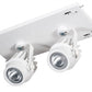 RAB MDLED2X12D10-20Y-W 24W LED 2 Fixture Multi-Head Gear Tray, 3000K, 1774 Lumens, 90 CRI, 20 Degree Reflector, 0-10V Dimmer, White Tray/White Head Finish
