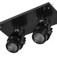RAB MDLED2X12F-40Y-B 24W LED 2 Fixture Multi-Head Gear Tray, 3000K, 1834 Lumens, 90 CRI, 40 Degree Reflector, On/Off Non-Dimming, Black Tray/Black Head Finish