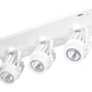 RAB MDLED3X12D10-20Y-W 36W LED 3 Fixture Multi-Head Gear Tray, 3000K, 2661 Lumens, 90 CRI, 20 Degree Reflector, 0-10V Dimmer, White Tray/White Head