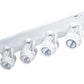 RAB MDLED4X12-30YN-W 48W LED 4 Fixture Multi-Head Gear Tray, 3500K, 4308 Lumens, 90 CRI, 30 Degree Reflector, Forward Phase TRIAC Dimmer, White Tray/White Head