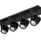 RAB MDLED4X12-40YY-B 48W LED 4 Fixture Multi-Head Gear Tray, 2700K, 3296 Lumens, 90 CRI, 40 Degree Reflector, Forward Phase TRIAC Dimmer, Black Tray/Black Head