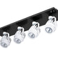 RAB MDLED4X12-40YY-B-W 48W LED 4 Fixture Multi-Head Gear Tray, 2700K, 3296 Lumens, 90 CRI, 40 Degree Reflector, Forward Phase TRIAC Dimmer, Black Tray/White Head