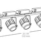 RAB MDLED4X12F-30Y-B-W 48W LED 4 Fixture Multi-Head Gear Tray, 3000K, 3696 Lumens, 90 CRI, 30 Degree Reflector, On/Off Non-Dimming, Black Tray/White Head