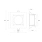 RAB ND22T-4HSW 4" Square Field Adjustable Downlight, White Flange and White Reflector