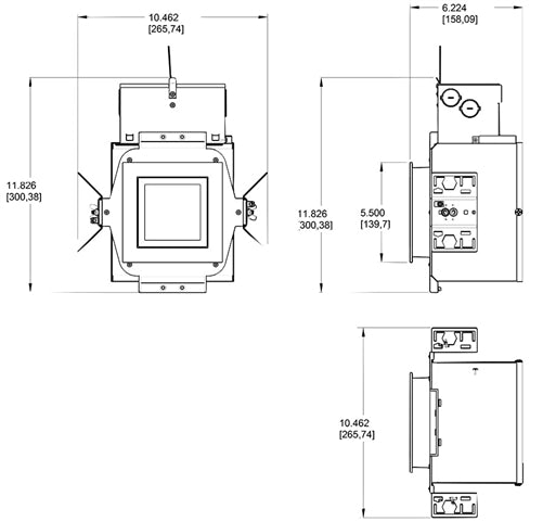 RAB NDIC4S20L 4" New Construction Square Rough-In, 20W, 90 CRI, 120V-277V, Insulation Contact (IC), Lutron Driver