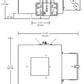 RAB NDICLED3S-15DYNHC 15W LED 3" New Construction Square Rough-In Downlight, 3500K (Warm Neutral), 90 CRI, 120-277V, Accepts Cones with Trim, TRIAC, ELV, 0-10V, Dimming, 34 - 71 lm/W Efficacy