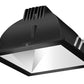 RAB NDLED4S-50YN-M-B 4" New Construction Square Trim Module, 3500K, 90 CRI, 50 Degree Beam Spread, Matte Silver Cone Black Trim