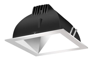 RAB NDLED4S-50YN-S-S 4" New Construction Square Trim Module, 3500K, 90 CRI, 50 Degree Beam Spread, Specular Silver Cone Silver Trim