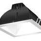 RAB NDLED4S-80Y-W-S 4" New Construction Square Trim Module, 3000K (Warm), 90 CRI, 80 Degree Beam Spread, White Cone Silver Trim