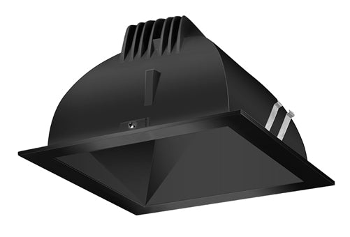 RAB NDLED4S-80YN-B-B 4" New Construction Square Trim Module, 3500K, 90 CRI, 80 Degree Beam Spread, Black Cone Black Trim