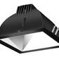 RAB NDLED4S-80YN-S-B 4" New Construction Square Trim Module, 3500K, 90 CRI, 80 Degree Beam Spread, Specular Silver Cone Black Trim