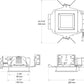 RAB NDLED4S-80YN-W-B 4" New Construction Square Trim Module, 3500K, 90 CRI, 80 Degree Beam Spread, White Cone Black Trim