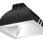 RAB NDLED4S-80YY-M-S 4" New Construction Square Trim Module, 2700K, 90 CRI, 80 Degree Beam Spread, Matte Silver Cone Silver Trim