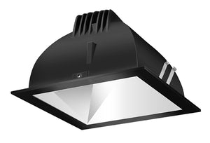 RAB NDLED4S-WYN-M-B 4" New Construction Square Trim Module, 3500K, 90 CRI, Wall Washer, Matte Silver Cone Black Trim