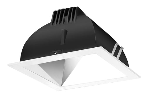 RAB NDLED4S-WYN-S-W 4" New Construction Square Trim Module, 3500K, 90 CRI, Wall Washer, Specular Silver Cone White Trim