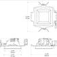 RAB NDLED6S-80Y-B-B 6" New Construction Square Trim Module, 3000K (Warm), 90 CRI, 80 Degree Beam Spread, Black Cone Black Trim