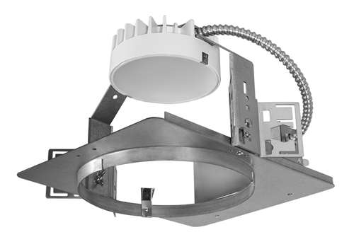 RAB NDLED7R38YY 38W 7" New Construction Round Rough-In, 2700K (Residential Warm), 82 CRI, 120-277V, Replaces 50 Watt Metal Halide and 32 Watt CFL