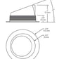 RAB NDTRIM3R20A-B 3" New Construction Round Trimmed Module, 20 Degree Adjustable, Black Finish