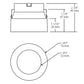 RAB NDTRIM3R50-B-TL 3" New Construction Round Trimless Module, 50 Degree Downlight, Black Finish