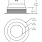 RAB NDTRIM3R50-W 3" New Construction Round Trimmed Module, 50 Degree Downlight, White Finish