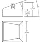 RAB NDTRIM3S20A-B-TL 3" New Construction Square Trimless Module, 20° Adjustable, Black Finish