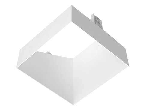 RAB NDTRIM3S40A-W-TL 3" New Construction Square Trimless Module, 40° Adjustable, White Finish