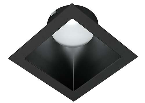 RAB NDTRIM3S50-B 3" New Construction Square Trimmed Module, 50° Downlight, Black Finish