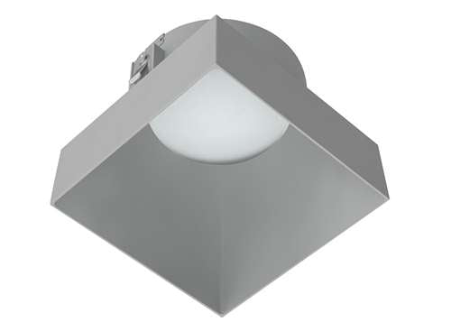 RAB NDTRIM3S50-M-TL 3" New Construction Square Trimless Module, 50° Downlight, Matte Silver Finish