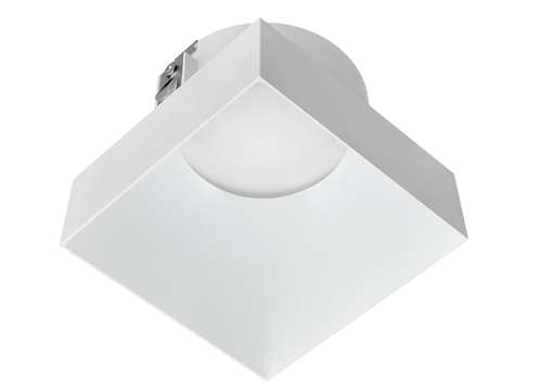 RAB NDTRIM3S50-W-TL 3" New Construction Square Trimless Module, 50° Downlight, White Finish