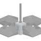 RAB PAD4W LED 4X Ceiling Pendant Adapter 1/2" NPS, White Finish