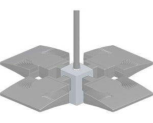 RAB PAD4W LED 4X Ceiling Pendant Adapter 1/2" NPS, White Finish