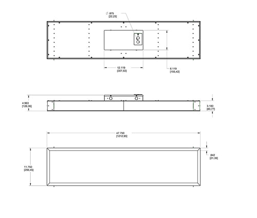 RAB PANEL1X4-41N/E2 1' x 4' Recessed LED Panel, 41 Watts, 4000K Color Temperature, 85 CRI, 120V-277V, White Finish with Battery Back Up