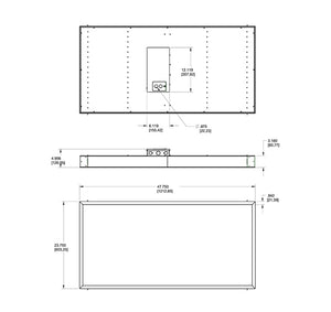 RAB PANEL2X4-44Y/D10/LC44W 2' x 4' Recessed LED Panel with Lightcloud Control System, 3000K (Warm), 6038 Lumens, 82 CRI, 120-277V, Dimmable Operation, DLC Listed, White Finish