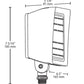 RAB PIP20/D10 20W LED PIP Floodlight, No Photocell, 5000K (Cool), 2728 Lumens, 77 CRI, 120-277V, 7H x 7V Beam Distribution, Dimmable, DLC Listed, Bronze Finish