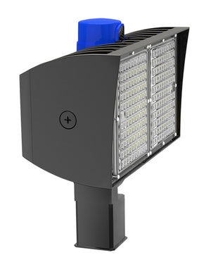 RAB PIPXL70SF/D10/PCU 70W LED PIPXL Floodlight, 120-277V Button Photocell, 5000K (Cool), 10601 Lumens, 78 CRI, 120-277V, 7H x 6V Beam Distribution, Slipfitter Mount, Dimmable, DLC Premium Listed, Standard Option, Bronze Finish