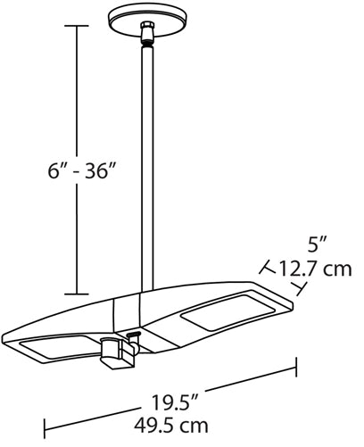 RAB PLED2X10YMS 20W Ceiling LED LSMART with Mini Sensor, 3000K Color Temperature (Warm), Standard Operation, Bronze Finish