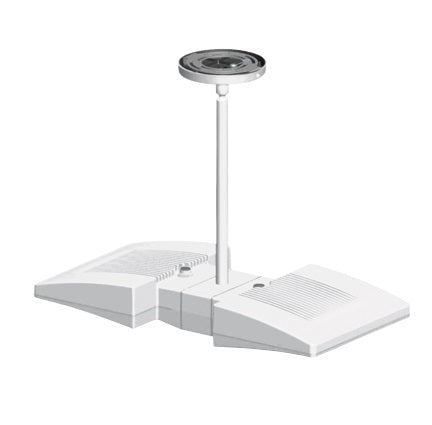 RAB PLED2X26NW/D10 2x26W LED Pendant Mount, 4000K Color Temperature (Neutral), Dimmable, White Finish