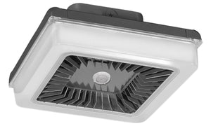 RAB PRT30/WS 30W LED PORTO Garage light, No Photocell, 5000K (Cool), 3832 Lumens, 78 CRI, Dimmable, Multi-Level Motion Sensor for 14", Bronze Finish