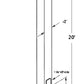 RAB PS4-07-20D2 Drilled Pole, 4" Shaft, 7 Gauge, 20 Feet Height, Bronze Finish