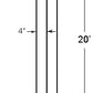 RAB PS4-07-20WT Tenon Top Pole, 4" Shaft, 7 Gauge, 20 Feet Height, Bronze Finish