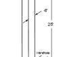 RAB PS4-07-25D2 Drilled Pole, 4" Shaft, 7 Gauge, 25 Feet Height, Bronze Finish