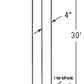 RAB PS4-07-30D2 Drilled Pole, 4" Shaft, 7 Gauge, 30 Feet Height, Bronze Finish