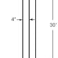 RAB PS4-07-30WT Tenon Top Pole, 4" Shaft, 7 Gauge, 30 Feet Height, Bronze Finish